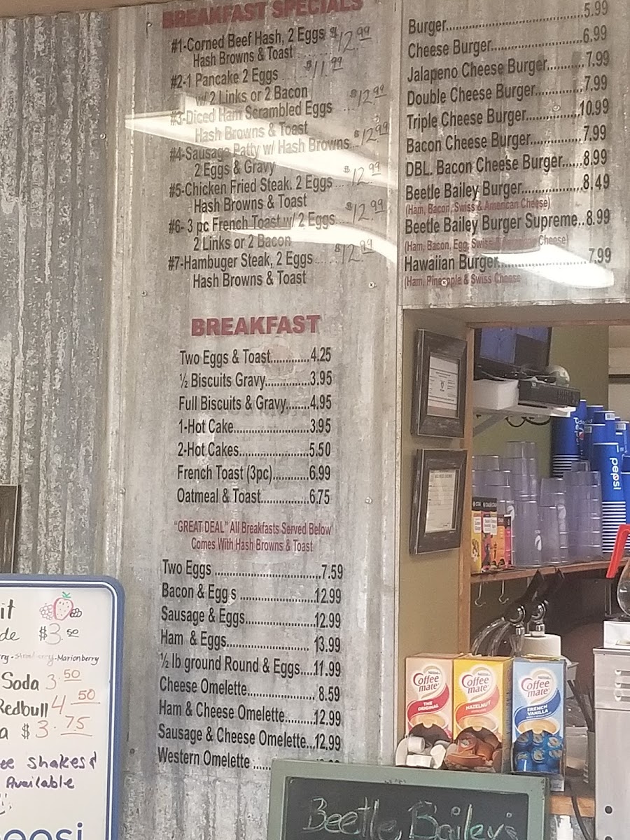 Beetle Bailey Burgers Menu - Image 3