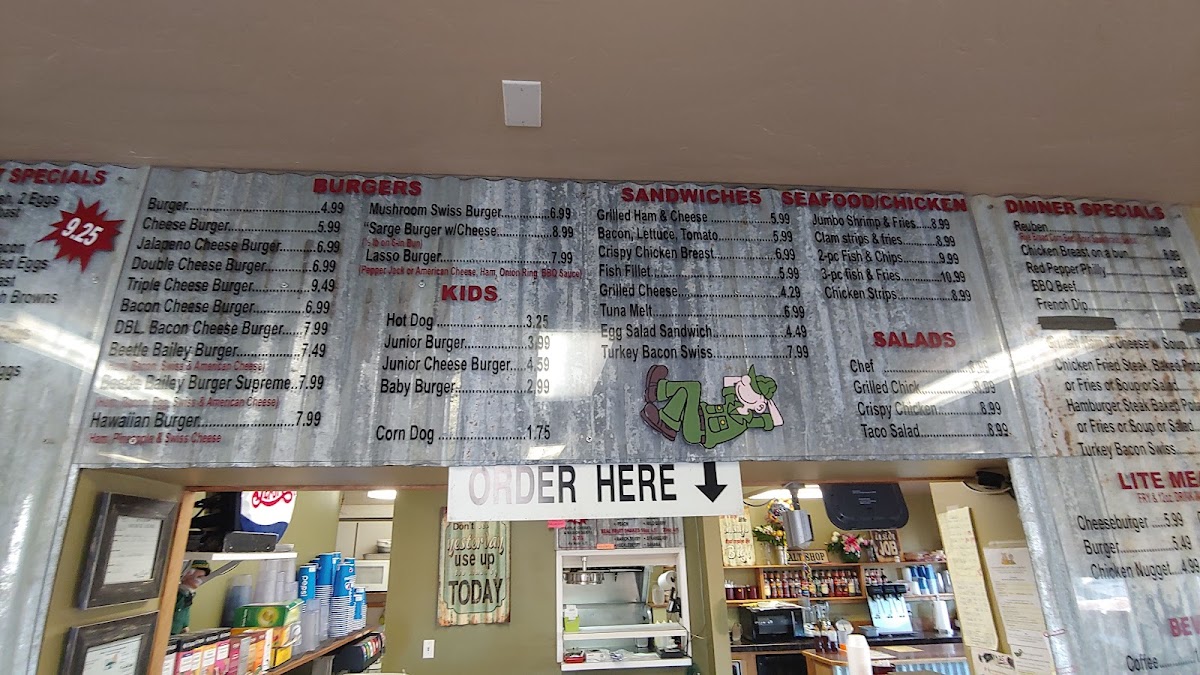 Beetle Bailey Burgers Menu - Image 4