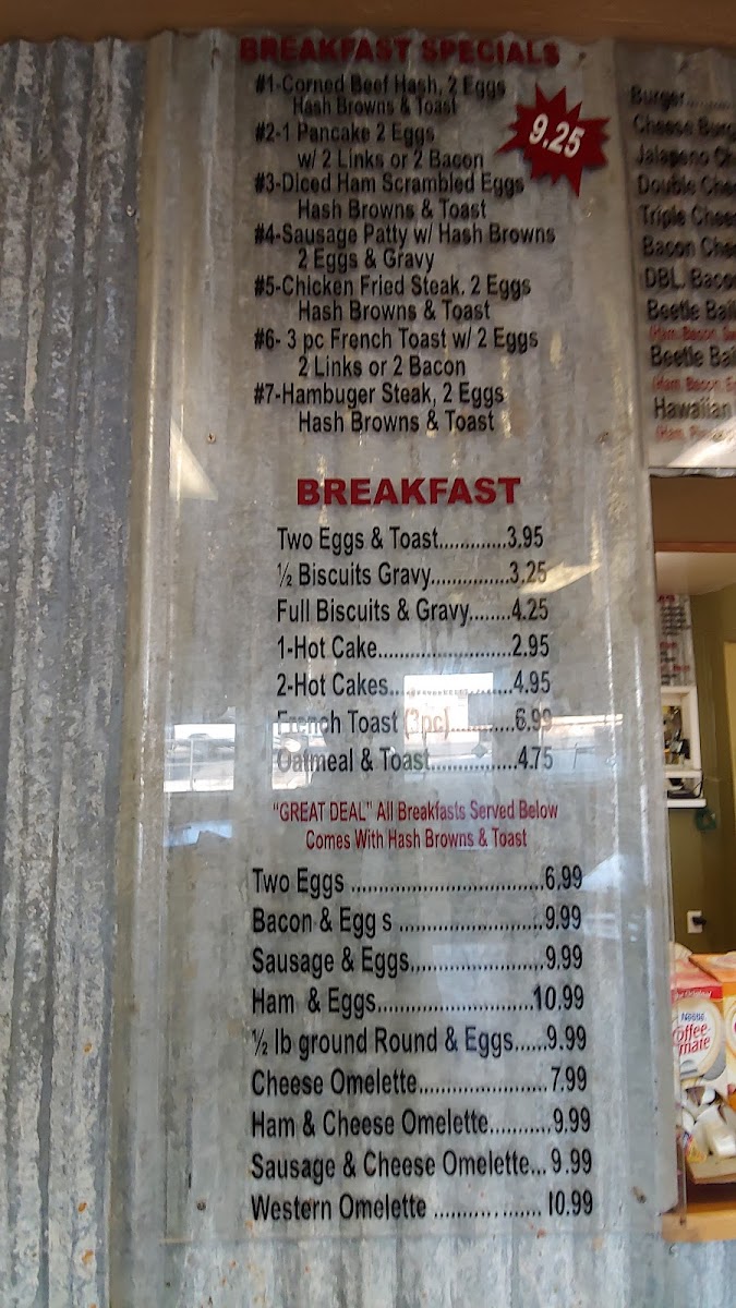 Beetle Bailey Burgers Menu - Image 5
